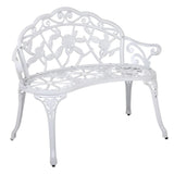 GARDEON OUTDOOR GARDEN BENCH SEAT 100CM CAST ALUMINIUM