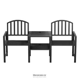 GARDEON OUTDOOR GARDEN BENCH SEAT LOVESEAT STEEL TABLE