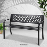 GARDEON OUTDOOR GARDEN BENCH SEAT STEEL OUTDOOR FURNITURE 2