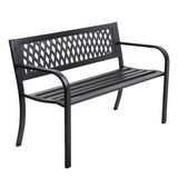 GARDEON OUTDOOR GARDEN BENCH SEAT STEEL OUTDOOR FURNITURE 2