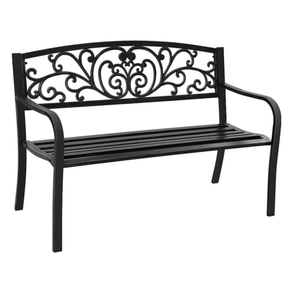 GARDEON OUTDOOR GARDEN BENCH SEAT STEEL OUTDOOR FURNITURE 3