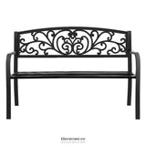GARDEON OUTDOOR GARDEN BENCH SEAT STEEL OUTDOOR FURNITURE 3