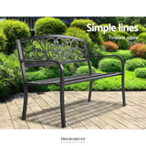 GARDEON OUTDOOR GARDEN BENCH SEAT STEEL OUTDOOR FURNITURE 3