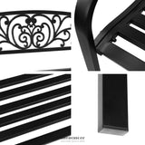 GARDEON OUTDOOR GARDEN BENCH SEAT STEEL OUTDOOR FURNITURE 3