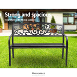 GARDEON OUTDOOR GARDEN BENCH SEAT STEEL OUTDOOR FURNITURE 3