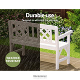 GARDEON OUTDOOR GARDEN BENCH WOODEN CHAIR 2 SEAT PATIO