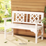 GARDEON OUTDOOR GARDEN BENCH WOODEN CHAIR 2 SEAT PATIO