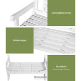 GARDEON OUTDOOR GARDEN BENCH WOODEN CHAIR 2 SEAT PATIO