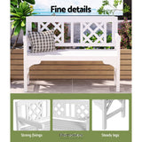 GARDEON OUTDOOR GARDEN BENCH WOODEN CHAIR 2 SEAT PATIO