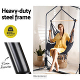 GARDEON OUTDOOR HAMMOCK CHAIR WITH STAND TASSEL HANGING