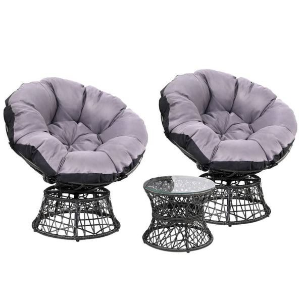 GARDEON OUTDOOR LOUNGE SETTING FURNITURE WICKER PAPASAN