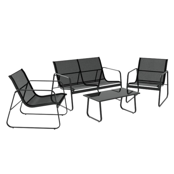 GARDEON OUTDOOR SOFA SET LOUNGE SETTING TEXTILENE TABLE