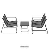 GARDEON OUTDOOR SOFA SET LOUNGE SETTING TEXTILENE TABLE