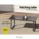 GARDEON OUTDOOR SOFA SET LOUNGE SETTING TEXTILENE TABLE
