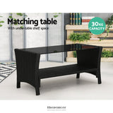 GARDEON OUTDOOR SOFA SET LOUNGE SETTING WICKER TABLE