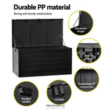GARDEON OUTDOOR STORAGE BOX 680L CONTAINER LOCKABLE GARDEN