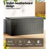 GARDEON OUTDOOR STORAGE BOX 830L CONTAINER LOCKABLE GARDEN