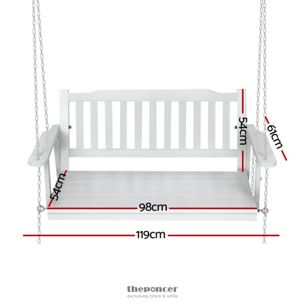 GARDEON PORCH SWING CHAIR WITH CHAIN GARDEN BENCH OUTDOOR