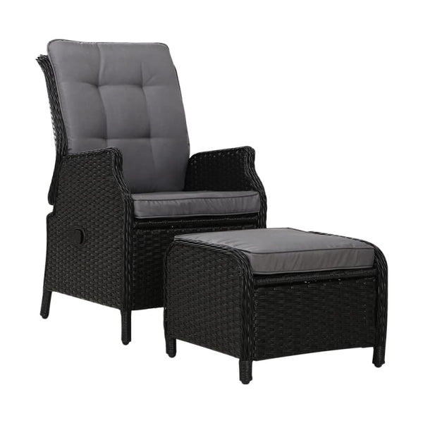 GARDEON RECLINER CHAIR SUN LOUNGE WICKER LOUNGER OUTDOOR