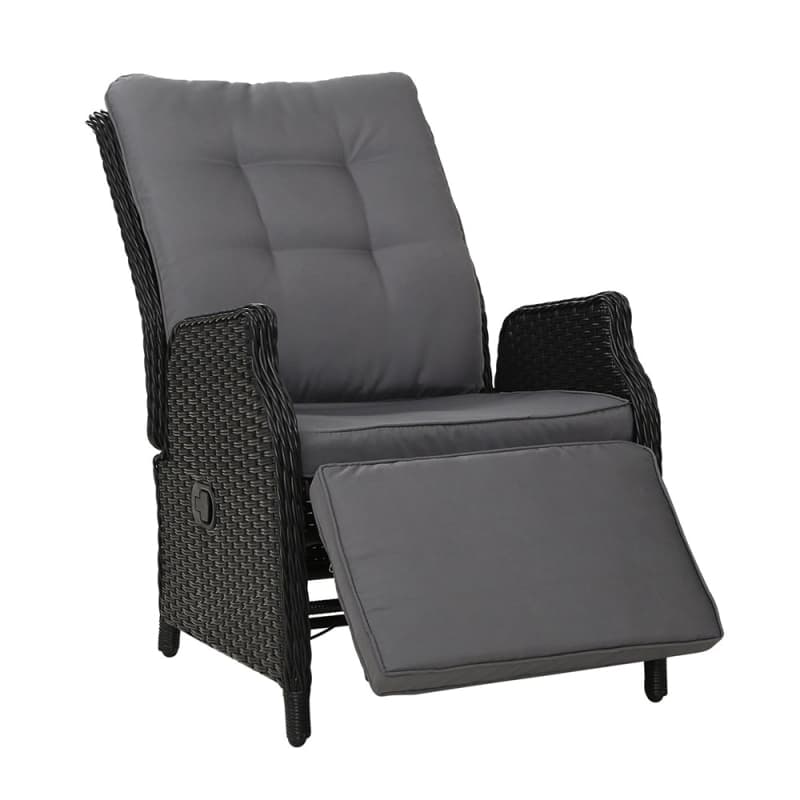 GARDEON RECLINER CHAIRS SUN LOUNGE WICKER LOUNGER OUTDOOR