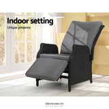 GARDEON RECLINER CHAIRS SUN LOUNGE WICKER LOUNGER OUTDOOR