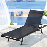 GARDEON SUN LOUNGE OUTDOOR LOUNGER STEEL BEACH CHAIR PATIO