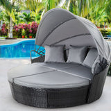 GARDEON SUN LOUNGE SETTING WICKER LOUNGER DAY BED OUTDOOR
