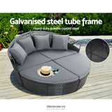 GARDEON SUN LOUNGE SETTING WICKER LOUNGER DAY BED OUTDOOR