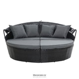 GARDEON SUN LOUNGE SETTING WICKER LOUNGER DAY BED OUTDOOR