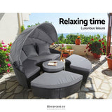 GARDEON SUN LOUNGE SETTING WICKER LOUNGER DAY BED PATIO