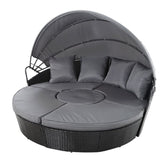 GARDEON SUN LOUNGE SETTING WICKER LOUNGER DAY BED PATIO