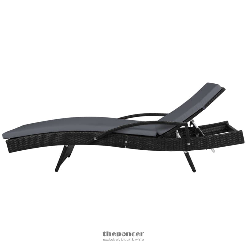 GARDEON SUN LOUNGE WICKER LOUNGER OUTDOOR FURNITURE BEACH