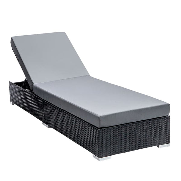 GARDEON SUN LOUNGE WICKER LOUNGER OUTDOOR FURNITURE DAY BED