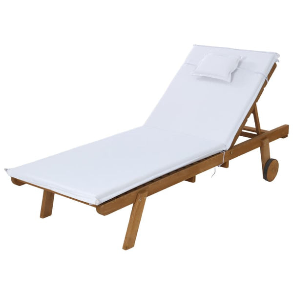 GARDEON SUN LOUNGE WOODEN LOUNGER OUTDOOR FURNITURE DAY BED