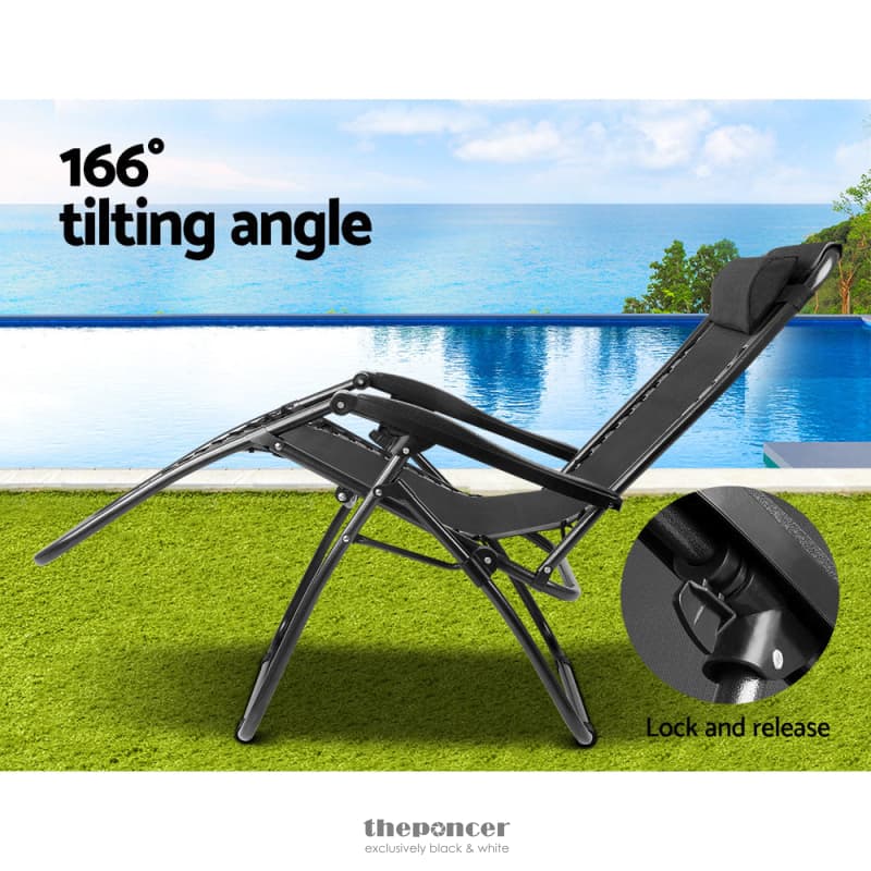 GARDEON ZERO GRAVITY CHAIR FOLDING OUTDOOR RECLINER