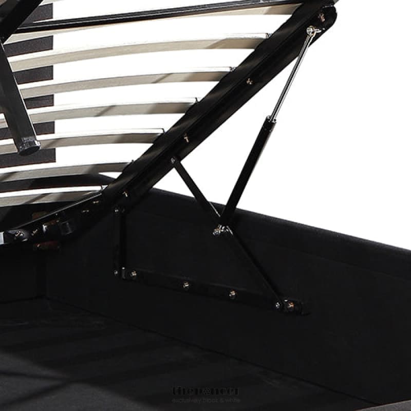 GAS LIFT QUEEN SIZE STORAGE BED FRAME UPHOLSTERY FABRIC