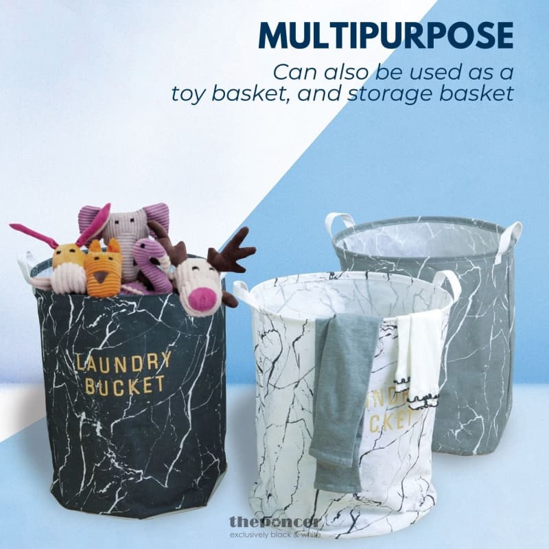 GOMINIMO LAUNDRY BASKET ROUND FOLDABLE (ALPHABET)