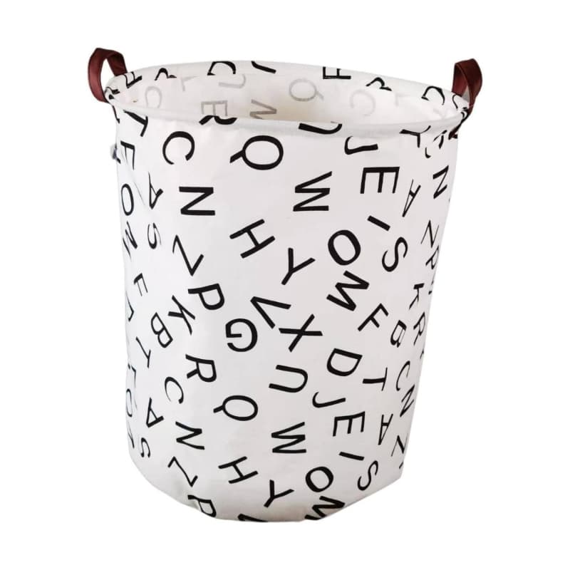 GOMINIMO LAUNDRY BASKET ROUND FOLDABLE (ALPHABET)
