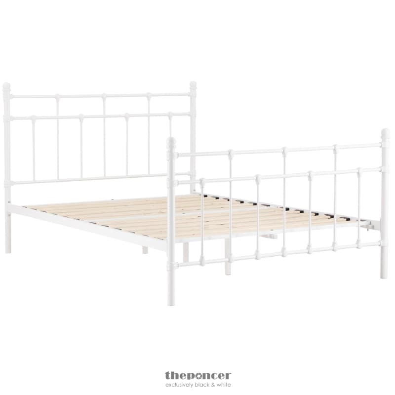 GRACY KING SINGLE BED SIZE METAL FRAME PLATFORM MATTRESS