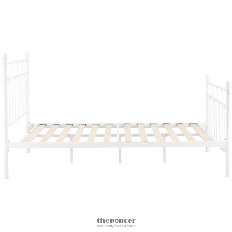 GRACY KING SINGLE BED SIZE METAL FRAME PLATFORM MATTRESS