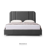 HALCYON BED FRAME AIR LEATHER PADDED UPHOLSTERY HIGH