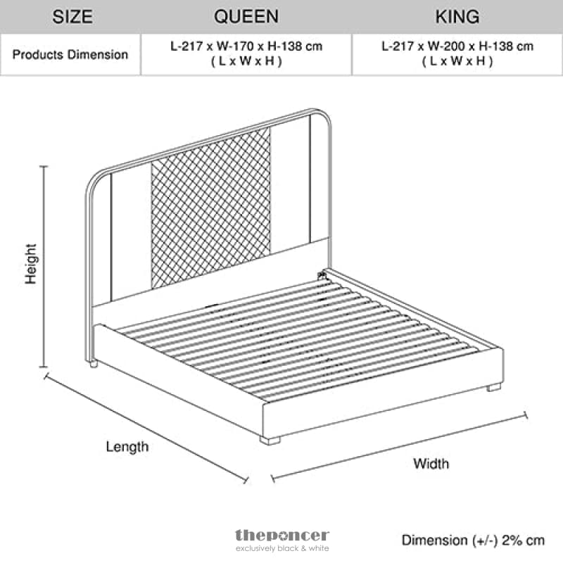HALCYON BED FRAME AIR LEATHER PADDED UPHOLSTERY HIGH
