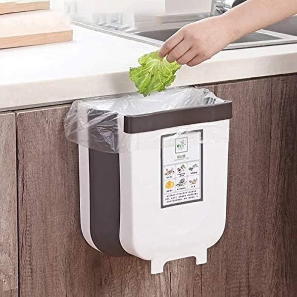 HANGING TRASH CAN COLLAPSIBLE SMALL GARBAGE WASTE BIN