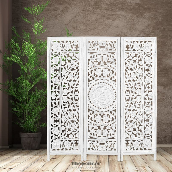 JANS 3 PANEL ROOM DIVIDER SCREEN PRIVACY SHOJI TIMBER WOOD