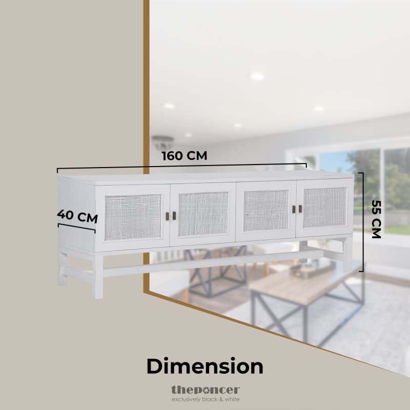 JASMINE ETU ENTERTAINMENT TV UNIT 160CM 4 DOOR MINDI WOOD