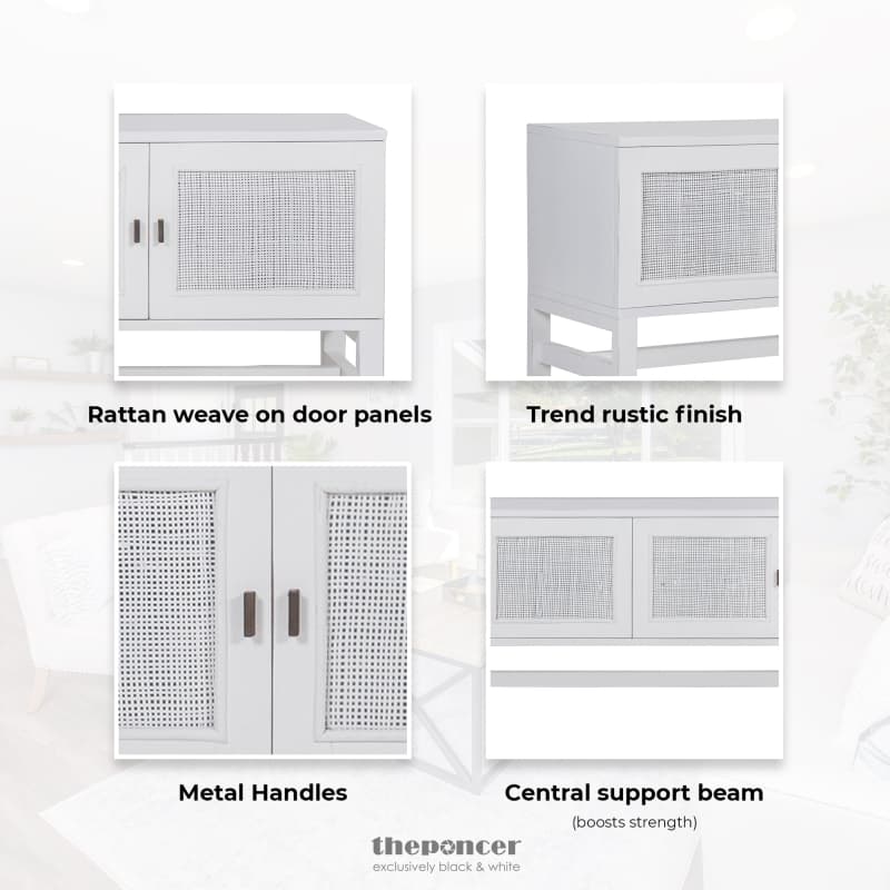 JASMINE ETU ENTERTAINMENT TV UNIT 160CM 4 DOOR MINDI WOOD