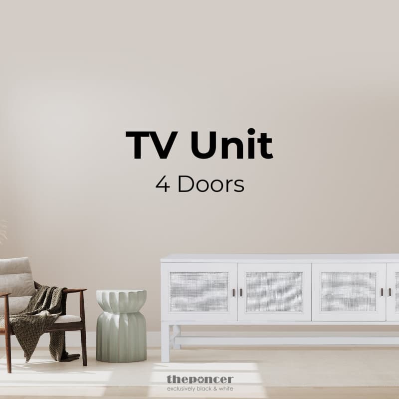 JASMINE ETU ENTERTAINMENT TV UNIT 160CM 4 DOOR MINDI WOOD