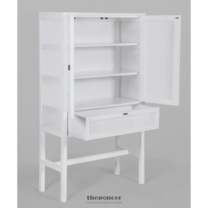 JASMINE TALL STORAGE CABINET 90CM 2 DOOR 1 DRAWER MINDI