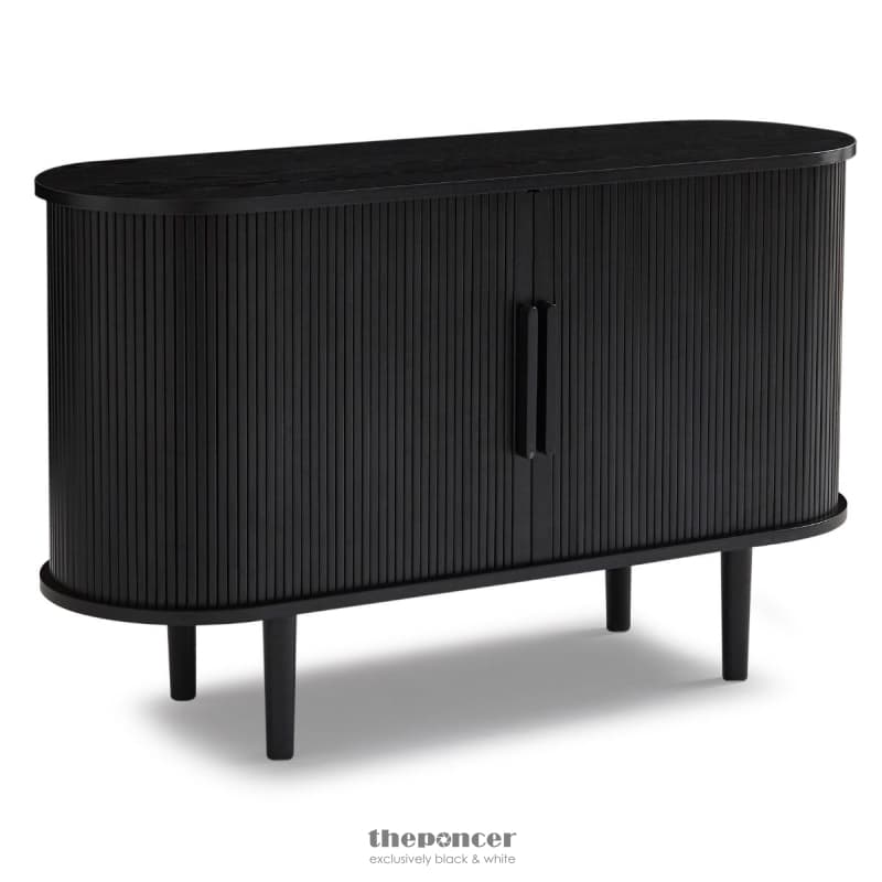 KATE BLACK COLUMN WOODEN SIDEBOARD TABLE