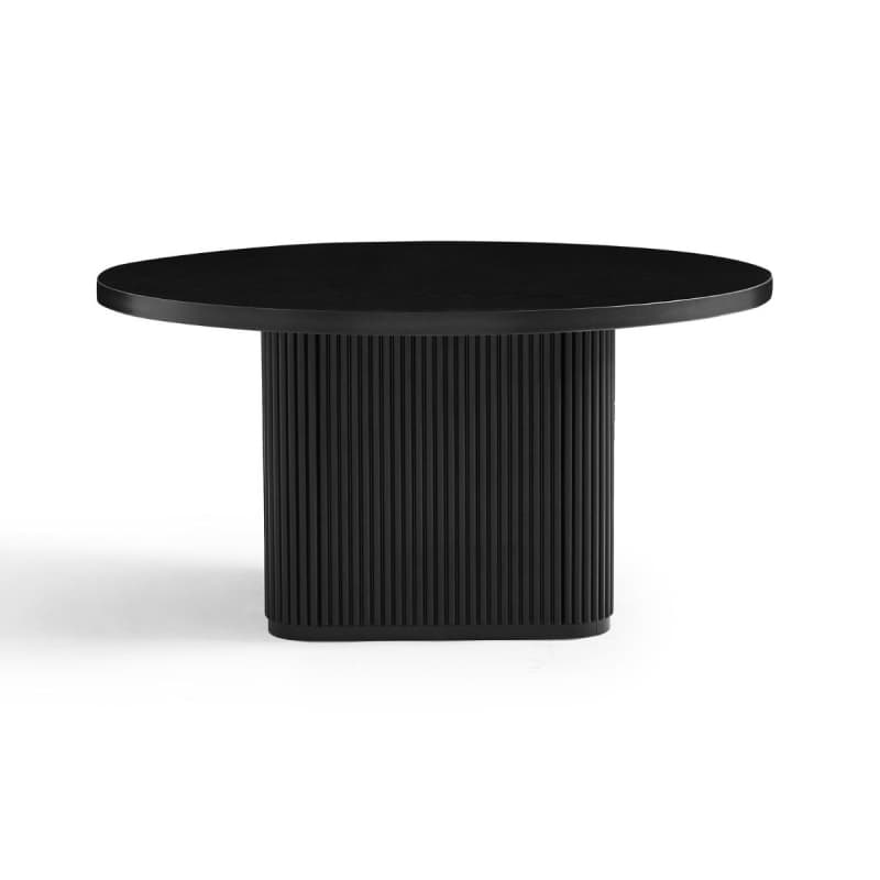 KATE BLACK ROUND COLUMN COFFEE TABLE